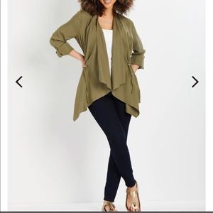 Nursing Jacket‎ Cardigan Style Size Medium Olive Green